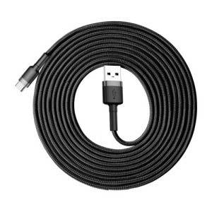 Baseus Type-C Cafule cable 2A, 3m, Gray/Black (CATKLF-UG1) DA338609-20