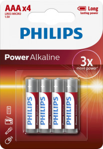 1x4 Philips Power Alkaline AAA 113782-20