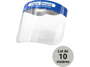 Visière de protection anti-projections et anti-buée Lot de 10 pièces ACSGEN0057D-20