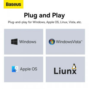 Baseus Network Adapter Lite Series Ethernet Adapter USB-A to RJ45 LAN Port (100Mbps) Black (WKQX000001) DA612457-20