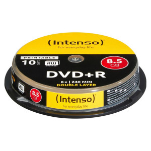 1x10 Intenso DVD+R 8,5GB 8x Speed,Double Layer imprimable 254660-20