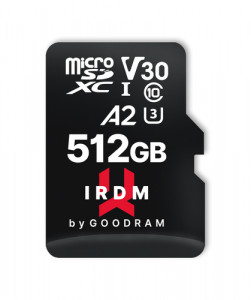 GOODRAM IRDM microSDXC 512GB V30 UHS-I U3 + adaptateur 690244-20