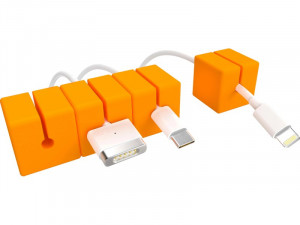 Lot de 4 passe-câbles aimantés (taille S) Orange Gestion des câbles Function101 ACSFTN0003-20