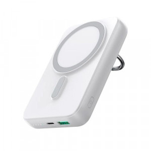 Joyroom Power Bank Magnetic Wireless charging, MagSafe 15W / Type-C, PD 20W, 10000 mAh, with ring and stand, White (JR-W050) DO147241-20