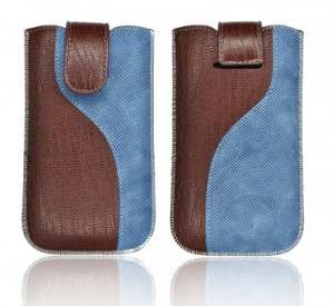 Etui Forcell Slim en cuir KORA 2 "S" pour HTC Desire HD Bleu 17011-20