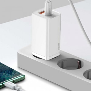 Baseus Travel Charger GaN2 Lite Quick Charger C+U QC 3.0 PD 3.0 65W EU White (CCGAN2L-B02) DA1866900-20