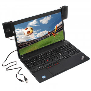 1 paire de mini haut-parleurs stéréo portable Clipon USB contrôleur de ligne barre de son pour ordinateur portable MP3 téléphone musique noir C5903MCZM10163-20