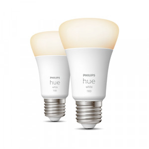 Philips Hue LED lampe E27 Lot de 2, 9,5W 1100lm blanc 840884-20