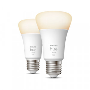 Philips Hue LED lampe E27 Lot de 2, 9,5W 1100lm blanc 840884-20