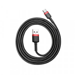 Baseus Type-C Cafule Cable 3A 1m Red + Black (CATKLF-B91) DA192754-20