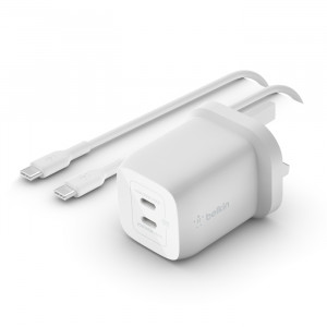 Belkin BOOST Chargeur 65W dualPD USB-C + câble 2m WCH013vf2MWH-B6 751333-20