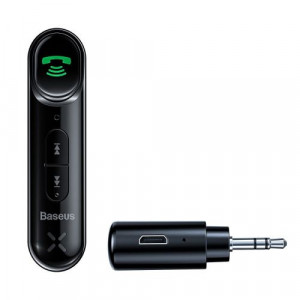 Baseus Car Tool Bluetooth BSBA-02 AUX Transmitter BT. 5.0, 10m Range, 145 mAh, Micro USB input, Black (WXQY-01) DA643726-20