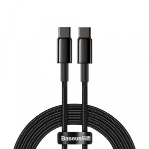 Baseus Type-C Type-C cable Tungsten Gold Fast charging and data 100W (20V/5A) 2m Black (CATWJ-A01) DA394915-20