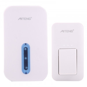 AITENG V017G Sonnette sans fil sans batterie sans vie, 1 récepteur + 1 émetteur x, Distance du récepteur: 130 m, fiche US SA1168-20