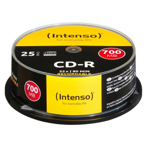 1x25 Intenso CD-R 80 / 700MB 52x Speed, cakebox spindle 277331-20
