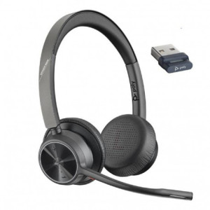 Casque Sans Fil Poly Voyager 4320 MS (Stéréo Bluetooth USB-A) Noir PV4320_BLK-20