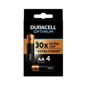 DURACELL Battery (LR6) C Alkaline Optimum (4 batteries/ blister) 1.5V DU230530-20