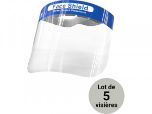 Visière de protection anti-projections et anti-buée Lot de 5 pièces ACSGEN0050D-20