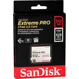 SanDisk CFAST 2.0 VPG130 512GB Extreme Pro SDCFSP-512G-G46D 722969-20