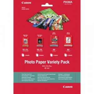 Canon VP-101 Papier Photo/Pack Assortiment A4, 10x15cm, 4x5 f. 686168-20