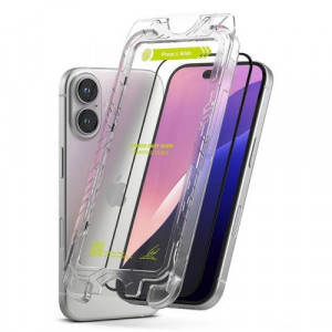 Ringke iPhone 15/ 16 Screen Protector Premium Easy Slide Tempered Glass 9H with installation jig (2pcs) Transparent DI546831-20