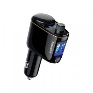 Baseus Car Charger Bluetooth FM Transmitter S-06, BT. 4.2, USB-A, Black (CCHC000001) DA1139888-20