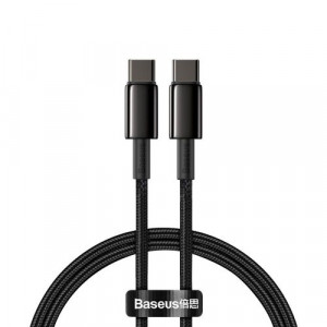 Baseus Type-C Type-C cable Tungsten Gold Fast charging and data 100W (20V/5A) 1m Black (CATWJ-01) DA357601-20