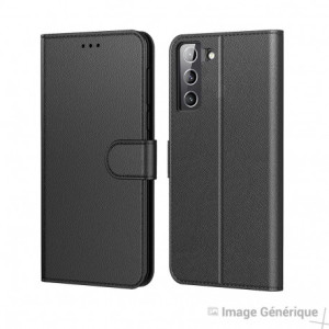 Étui à Rabat Similicuir pour Samsung Galaxy S22 Plus Noir (En Vrac) 134340-20