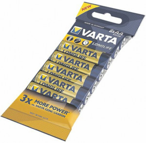1x8 Varta Longlife AA LR 6 emballage sous film 168611-20