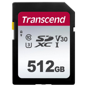 Transcend SDXC 300S 512GB Class 10 UHS-I U3 V30 418329-20