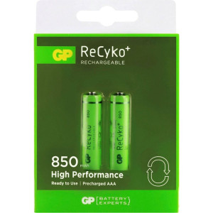 1x2 GP ReCyko NiMH batteries AAA 850mAH, ready to use 566169-20