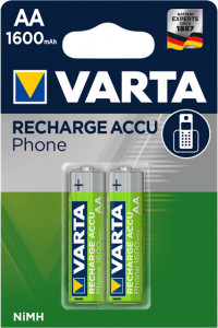 1x2 Varta Accu Professional Accu NiMH 1600 mAh AA Phone Power 487046-20