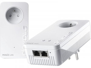 CPL devolo Magic 2 WiFi 6 Mesh Kit 2 CPL 2400 Mbit/s prise intégrée et 2x RJ45 ENTDEV0087-20