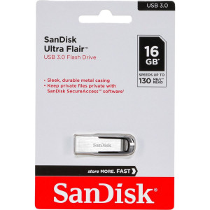 SanDisk Cruzer Ultra Flair 16GB USB 3.0 130MB/s SDCZ73-016G-G46 722171-20