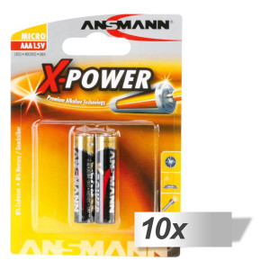 10x2 Ansmann Alcaline Micro AAA LR 03 X-Power 486754-20