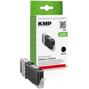 KMP C90 noir compatible avec Canon CLI-551 BK XL 769972-20