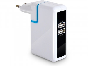 Novodio Dual USB Fast Charger Chargeur iPhone USB 12W 2 x 2,4A AMPNVO0309-20