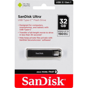 SanDisk Ultra USB Type C 32GB Read 150 MB/s SDCZ460-032G-G46 723515-20