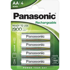 1x4 Panasonic NiMH Mignon AA 1900 mAh Ready to use 511602-20