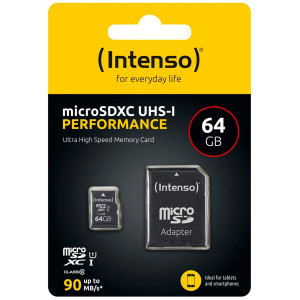 Intenso microSDXC 64GB Class 10 UHS-I U1 Performance 699582-20