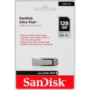 SanDisk Cruzer Ultra Flair 128GB USB 3.0 150MB/s SDCZ73-128G-G46 722003-20