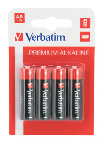1x4 Verbatim Alkaline Batterie Mignon AA LR6 49921 155927-20