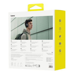 Baseus Earphone Bluetooth Bass 30 Max Wireless Headphones, BT 5.3, Black EU (A00070700121-00) DA1894461-20