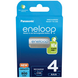 1x4 Panasonic Eneloop Micro AAA 800mAh BK-4MCDE/4BE 762582-20