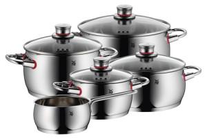 WMF Quality One Lot de 5 casseroles, argent 215884-20