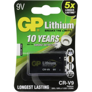 1 GP Lithium 9V-Block idéal pour détecteur de fumée 217128-20