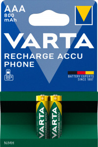 1x2 Varta Accu Professional Accu NiMH 800 mAh AAA Phone Power 487032-20
