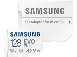 Samsung Carte Micro-SD EVO PLUS 128 Go avec adaptateur SD CSTSAM0113-20