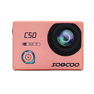 SOOCOO C50 Sports Caméra d’action Wi-Fi 4K, angles de visualisation réglables par gyroscope, NTK96660 30 m étanche sport DV, rose C1879910-20