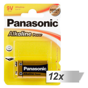 12x1 Panasonic Alkaline Power 9V-Block 464655-20